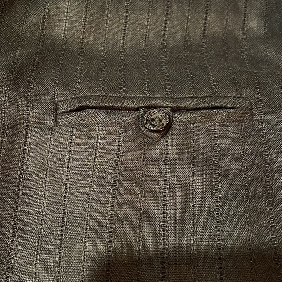 Sag Harbor black linen button down shirt - Picture 6 of 6